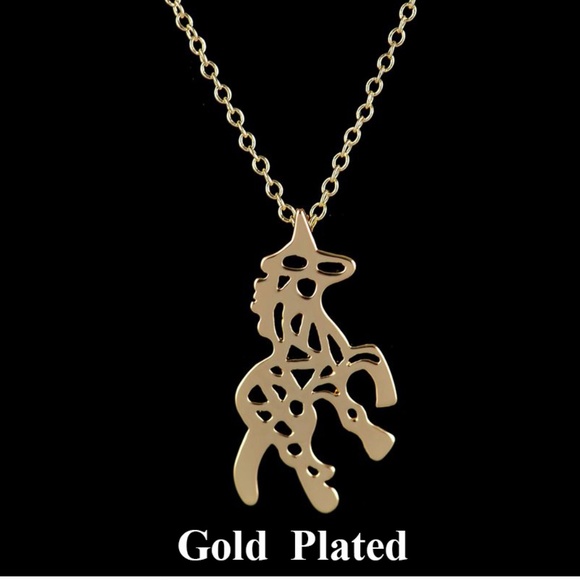 Gold or Silver Unicorn Necklace - Picture 3 of 3
